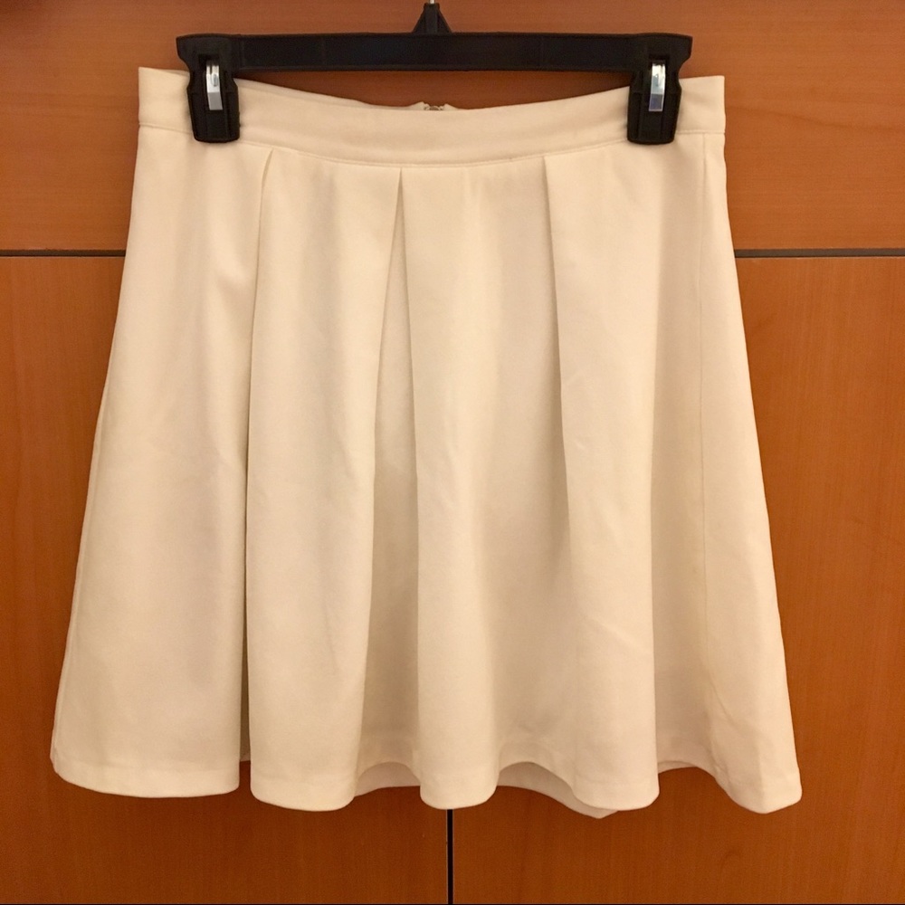 White skater skirt